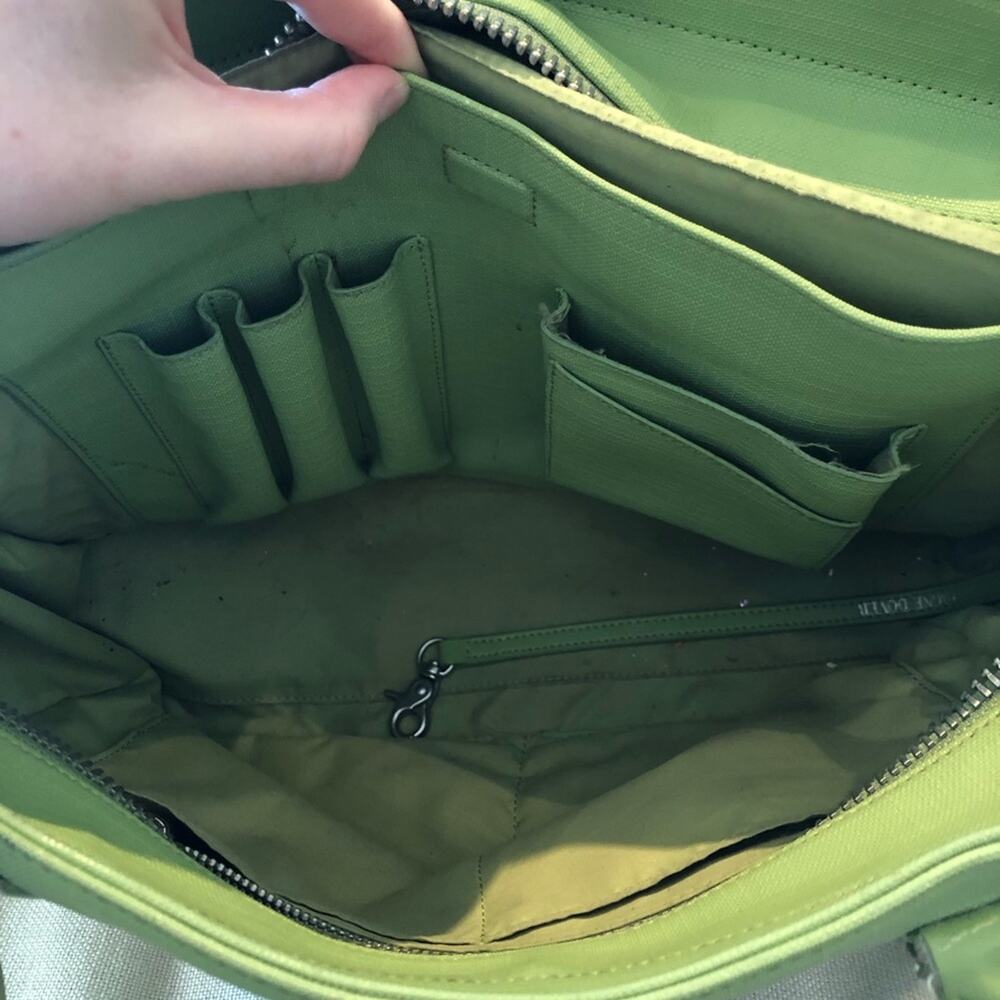Dagne Dover Lime Green Signature Tote Bag - Picture 16 of 16
